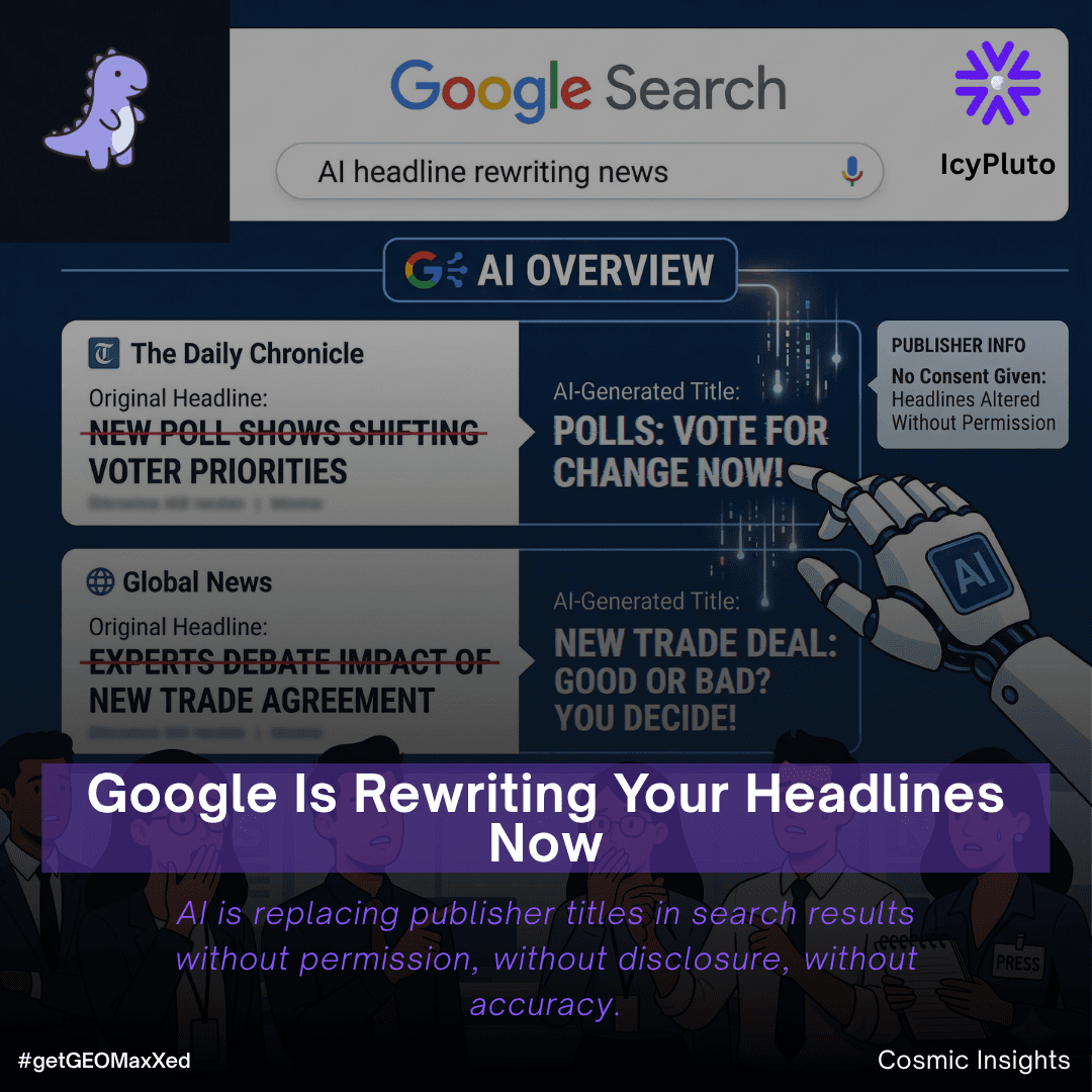 Google AI Rewrites News Headlines in Search