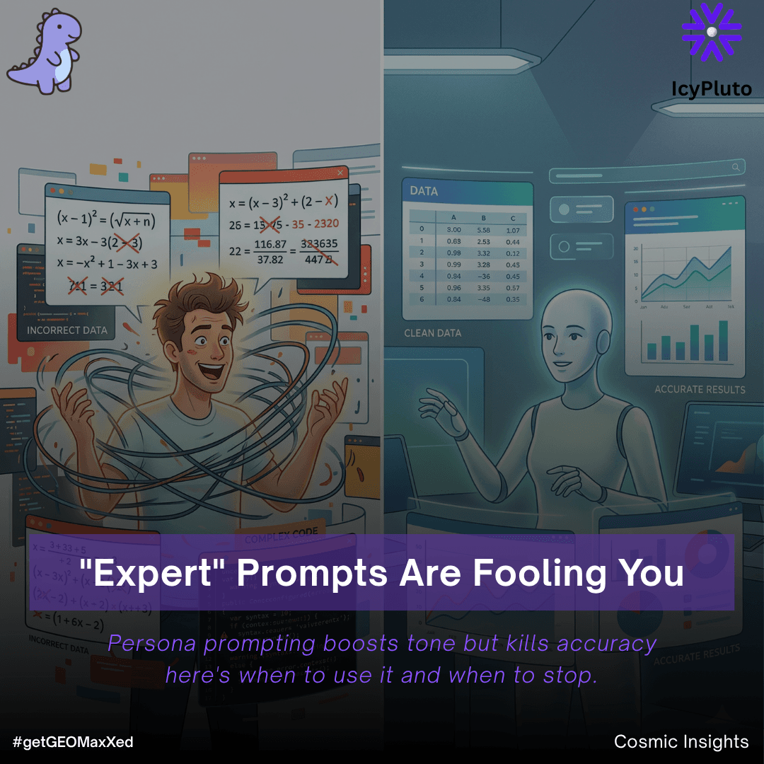 "You Are an Expert" Prompts Hurt AI Accuracy