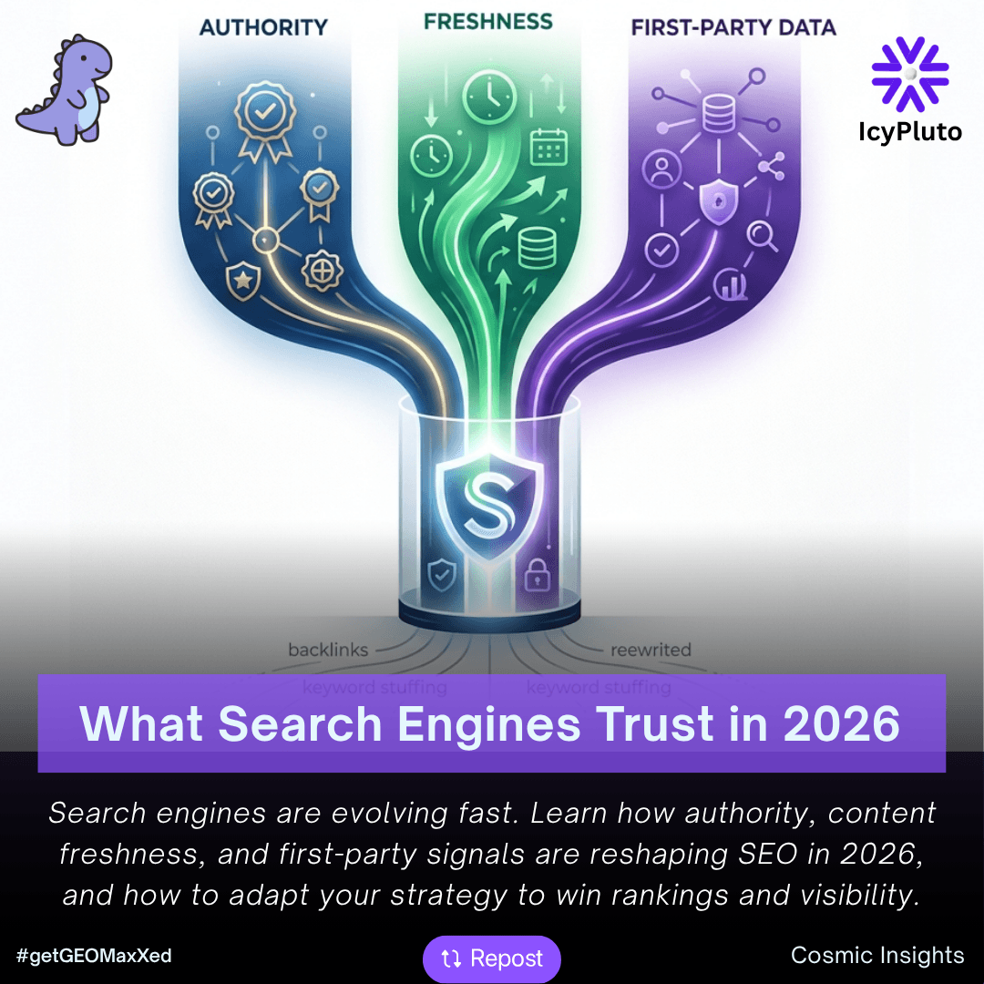 What Search Engines Trust in 2026: Authority, Freshness, and First-Party Data Are Rewriting SEO